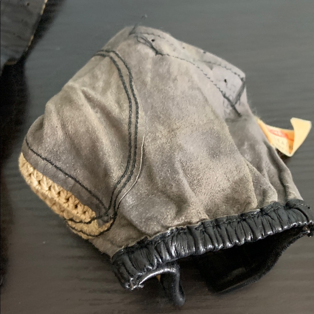 Vintage Dents Crochet & Leather Driving Gloves size 8 1/2 - Picture 8 of 9